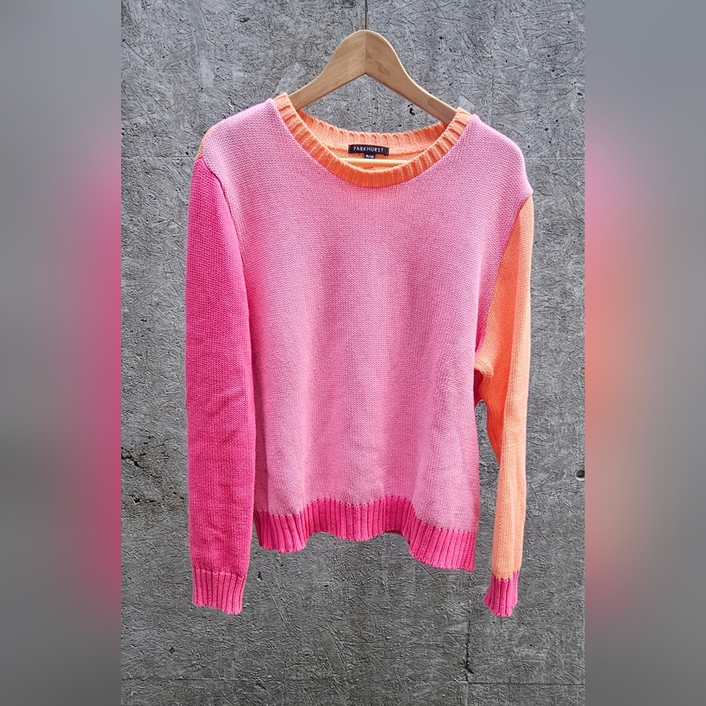 Parkhurst Women's Vibrant Pink and Orange Sweater